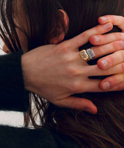 NUMBERING Ring mit rechteckigem Stein