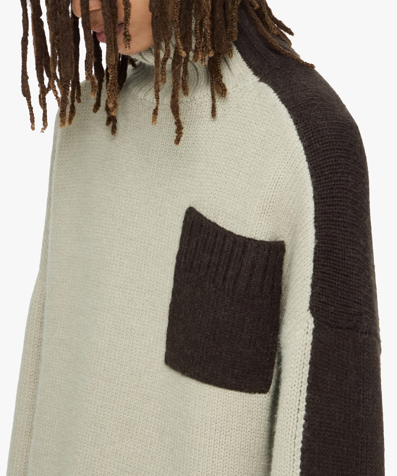 JW ANDERSON Zweifarbiger Strickpullover