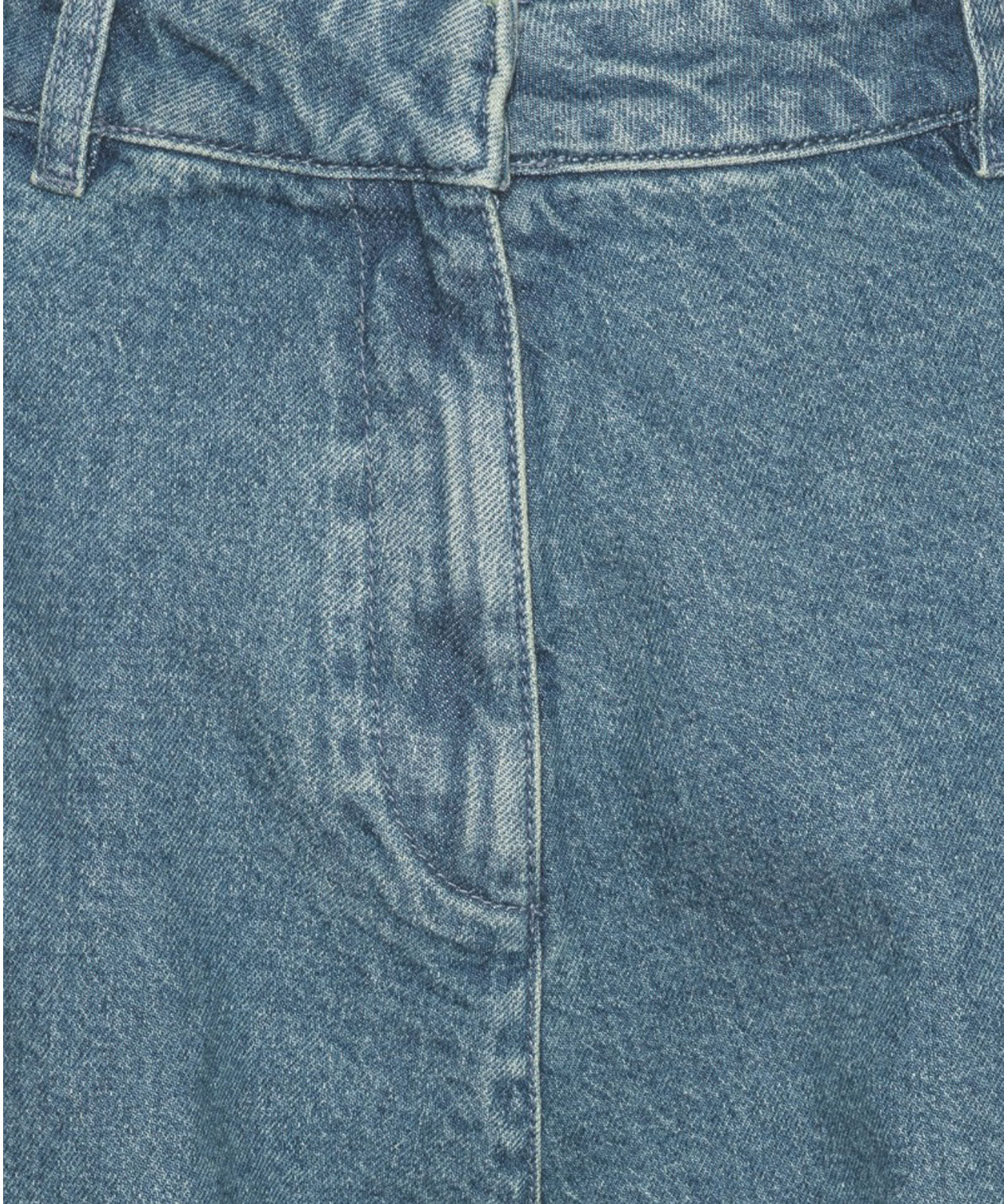 REMAIN Weite Denimhose mit Falten