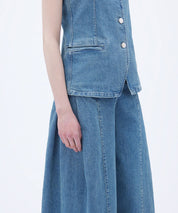 REMAIN Weite Denimhose mit Falten
