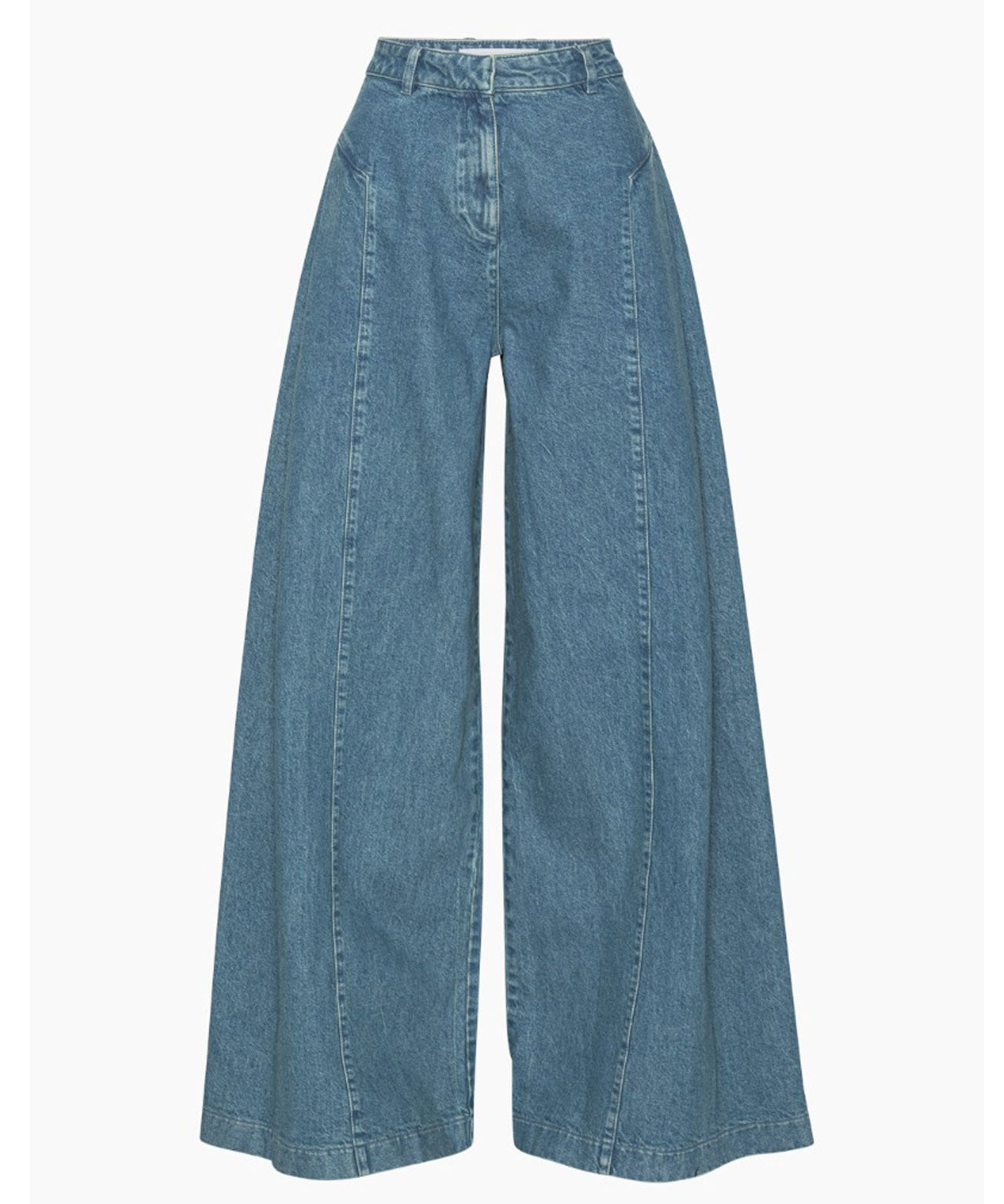REMAIN Weite Denimhose mit Falten