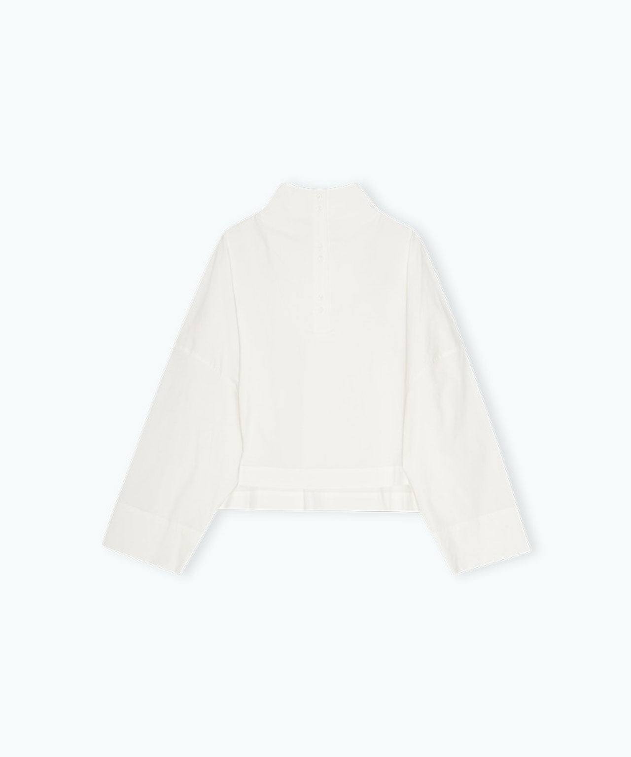 REMAIN Weiße Bluse mit kleinem Stehkragen