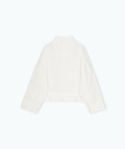 REMAIN Weiße Bluse mit kleinem Stehkragen