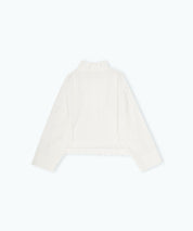 REMAIN Weiße Bluse mit kleinem Stehkragen