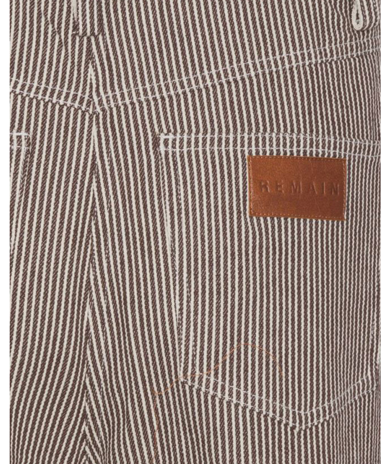 REMAIN Leicht ausgestellte Twillhose mit Webstreifen