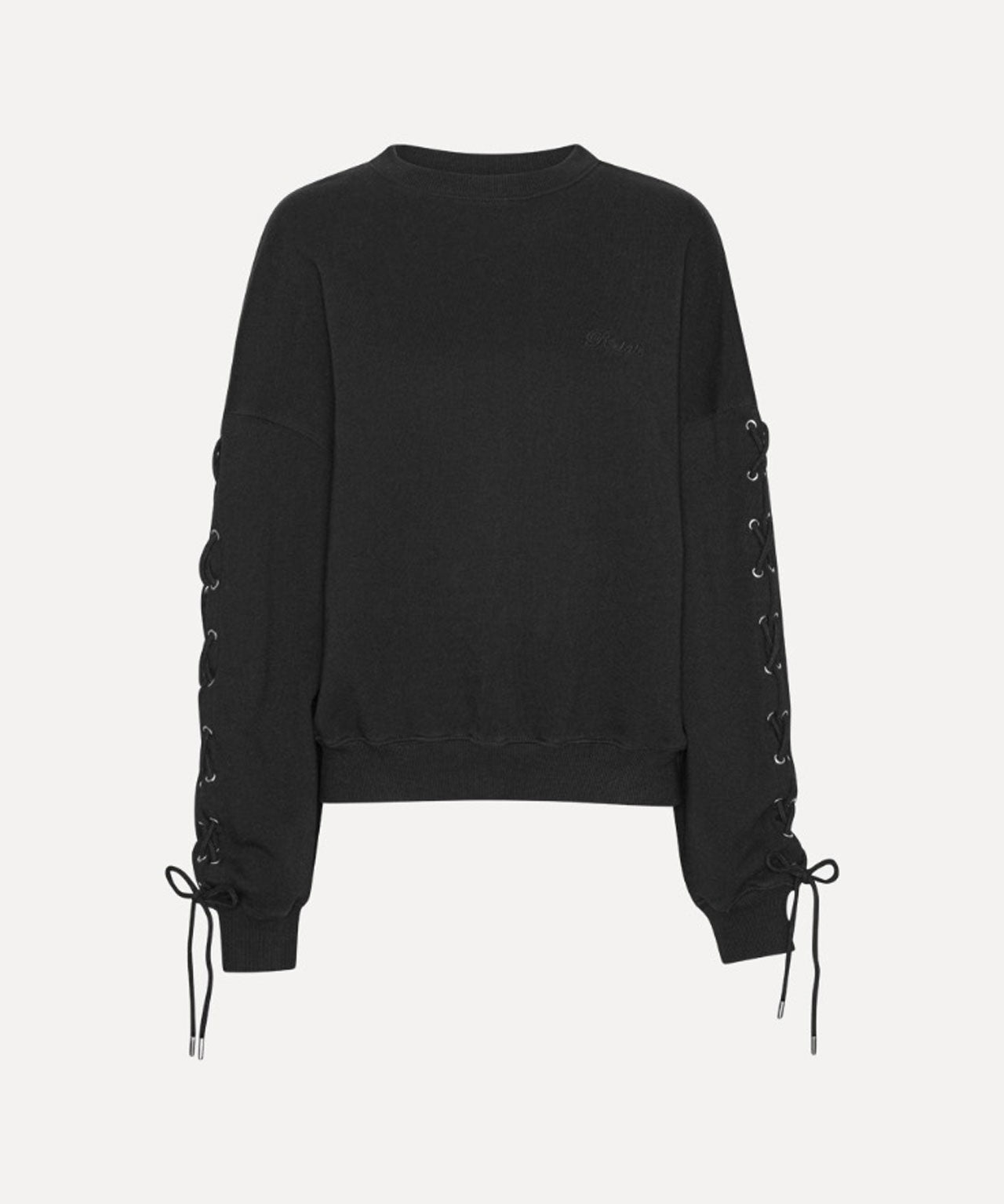 ROTATE Schwarzer Lacing Crewneck