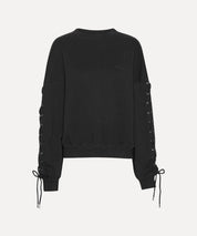 ROTATE Schwarzer Lacing Crewneck