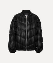 ROTATE Pleated Bomberjacke, schwarz