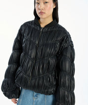 ROTATE Pleated Bomberjacke, schwarz