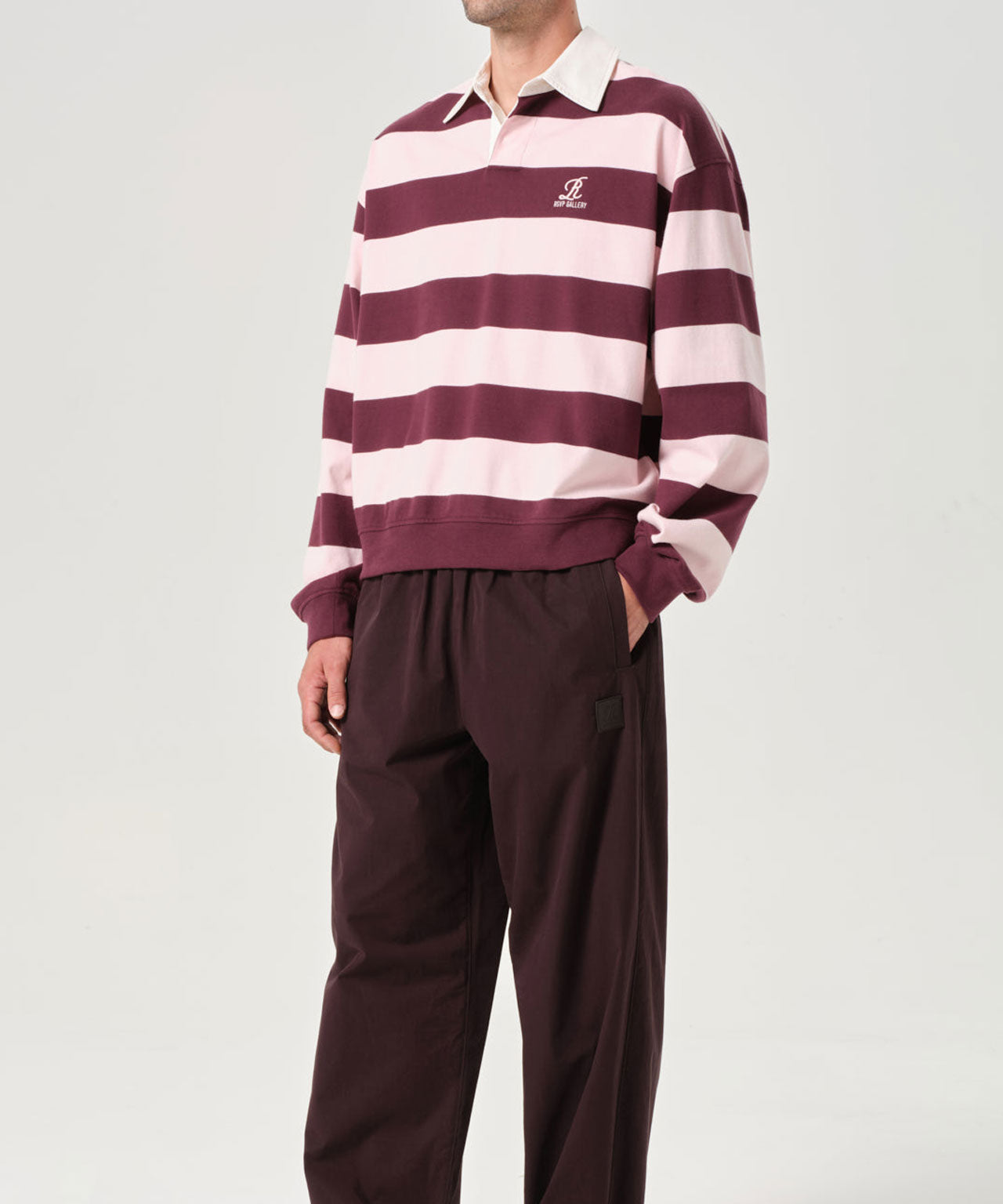agolde-rsvp-polo-longsleeve-langarm-unisex-gestreift-striped-bordeaux-rosa-pink-stylealbum
