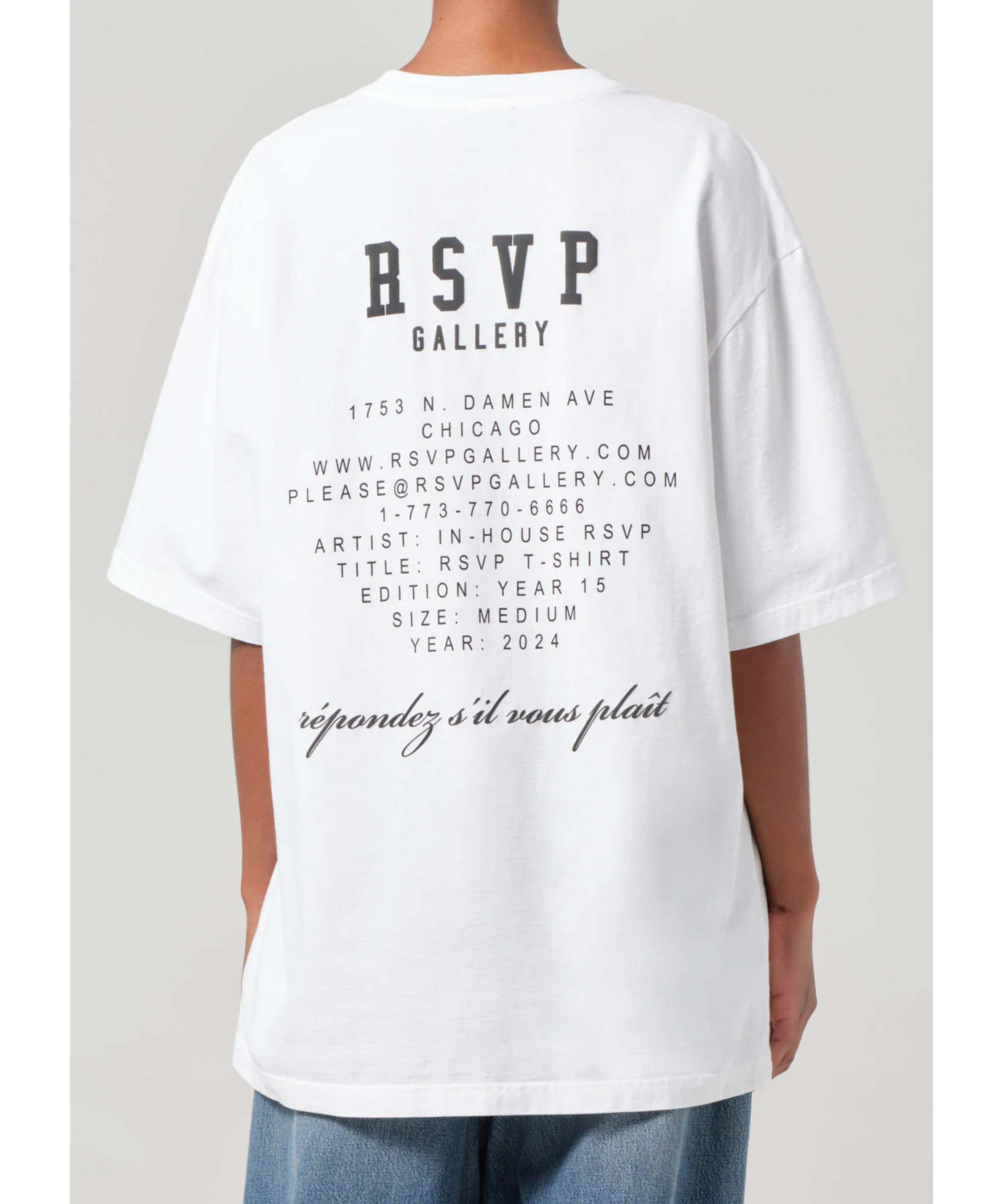 Agolde x RSVP Weißes T-Shirt mit Rückenprint
