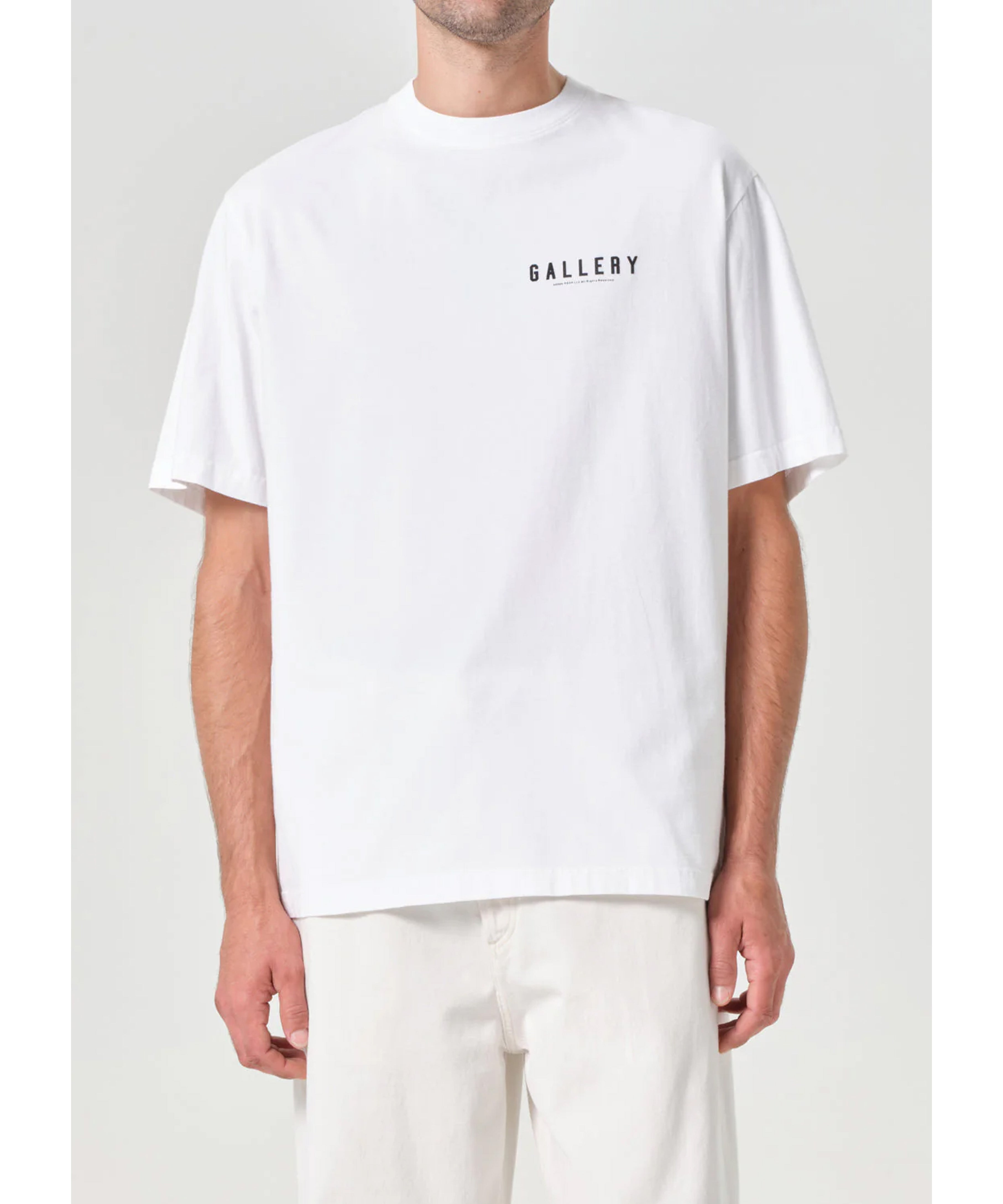 Agolde x RSVP Weißes T-Shirt mit Rückenprint
