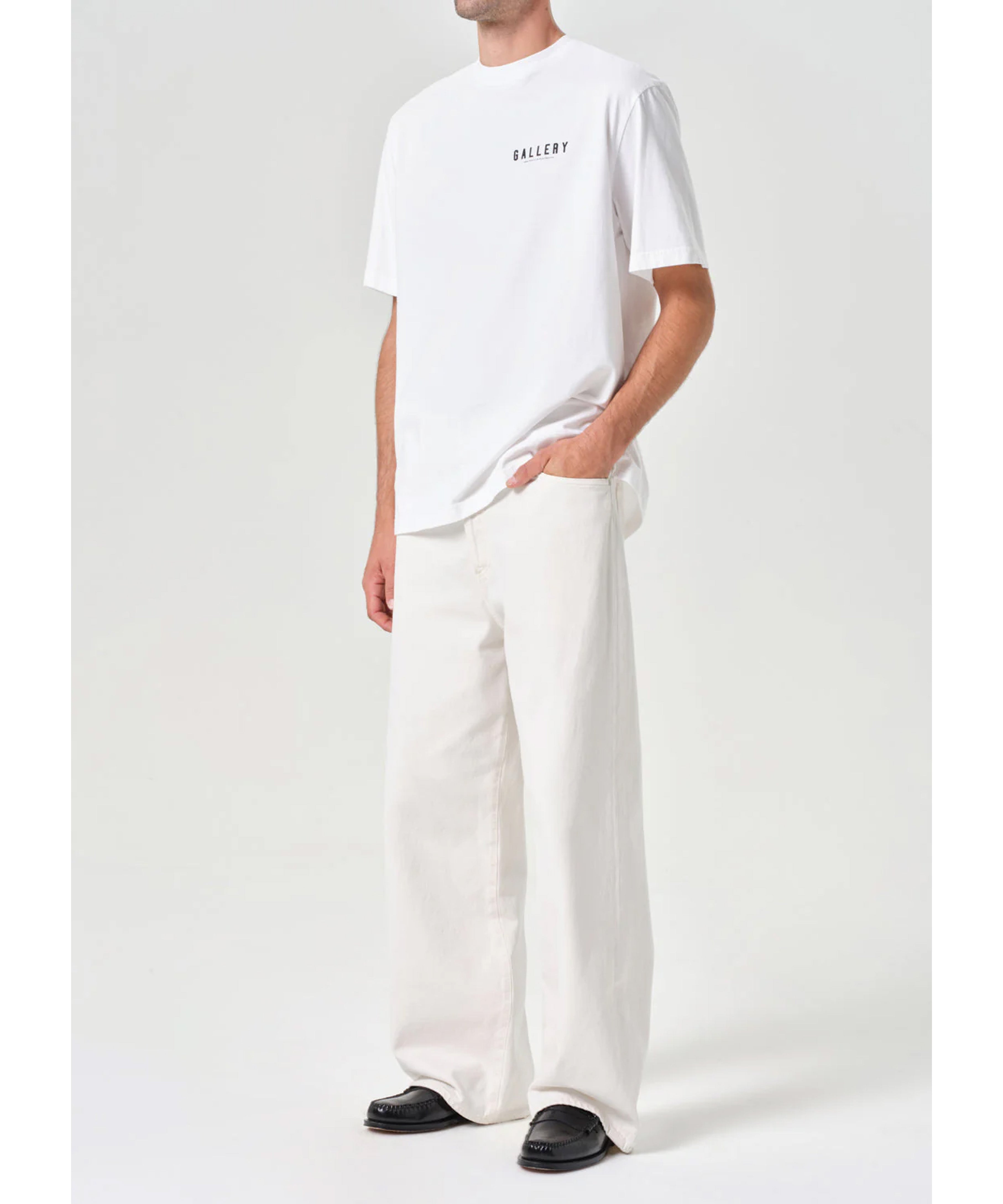 Agolde x RSVP Weißes T-Shirt mit Rückenprint