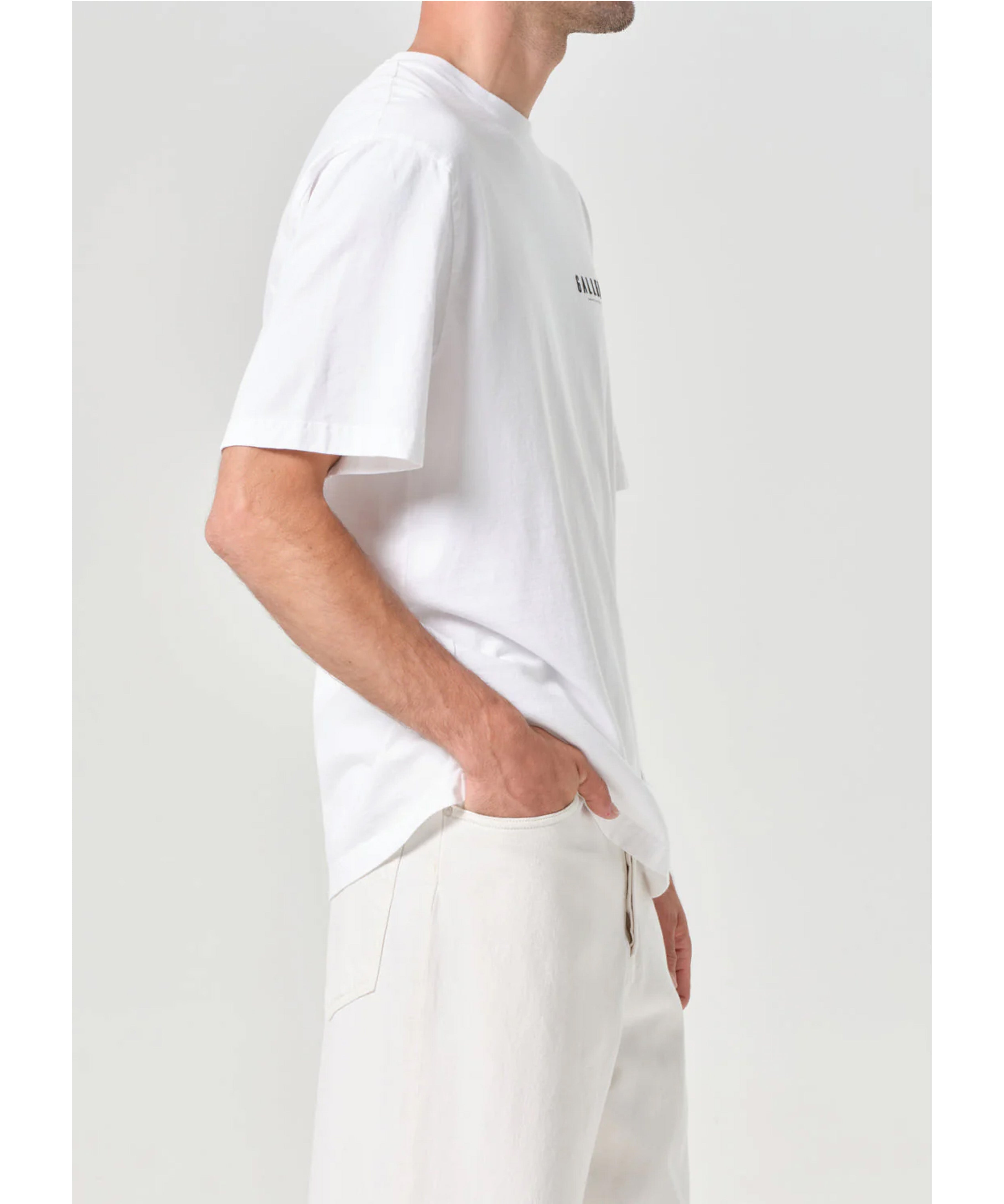 Agolde x RSVP Weißes T-Shirt mit Rückenprint