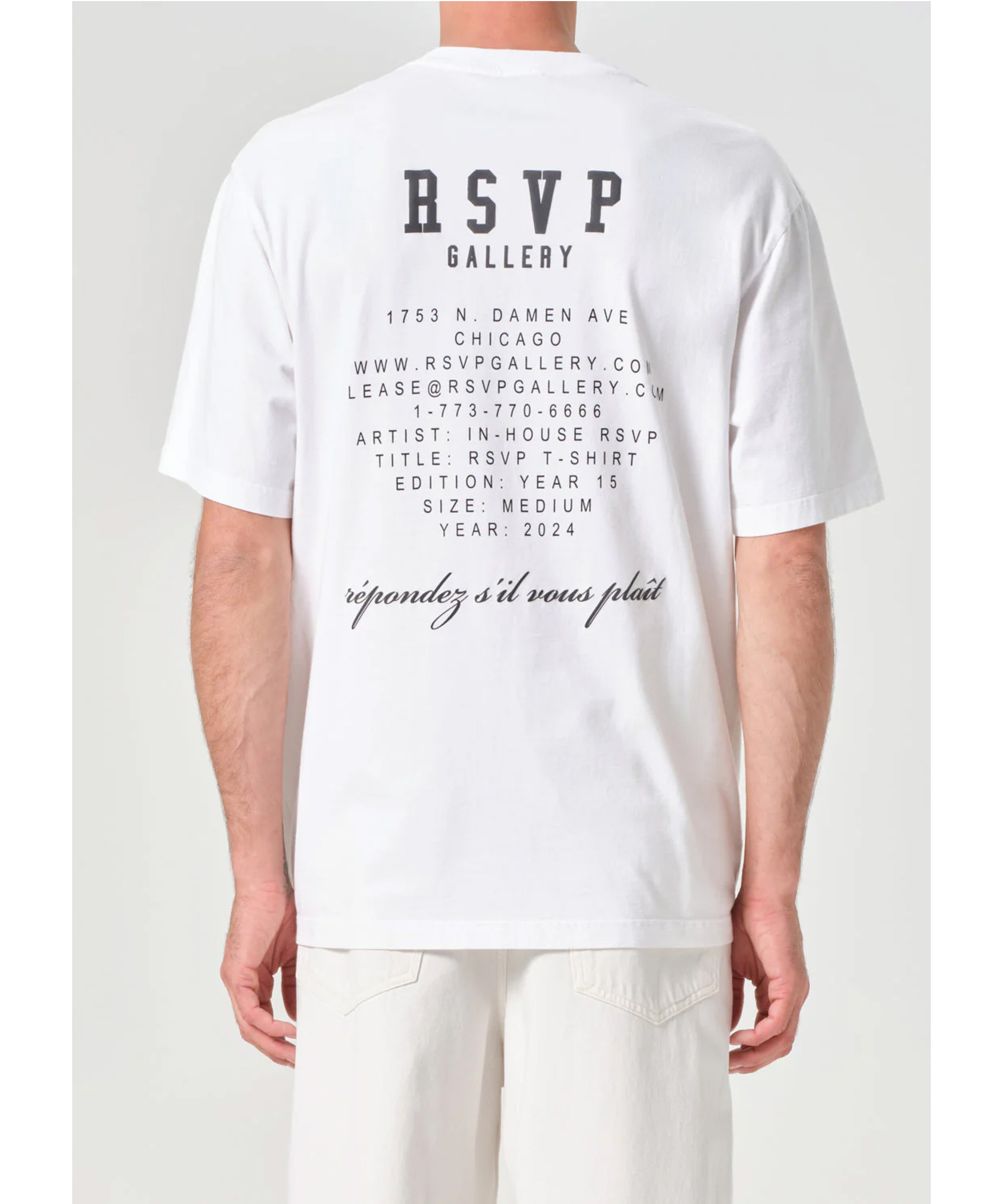Agolde x RSVP Weißes T-Shirt mit Rückenprint