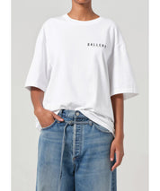 Agolde x RSVP Weißes T-Shirt mit Rückenprint
