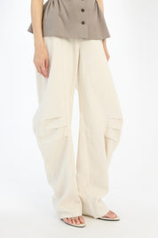 ROTATE Leinenmix Hose mit geshapten Bein