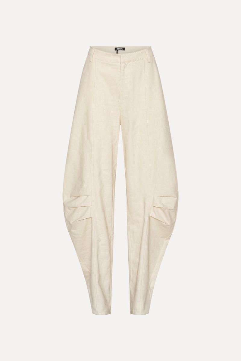 ROTATE Leinenmix Hose mit geshapten Bein