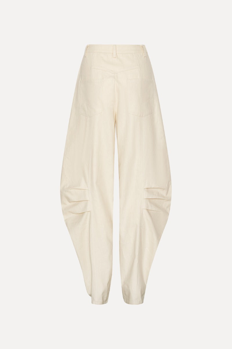 ROTATE Leinenmix Hose mit geshapten Bein
