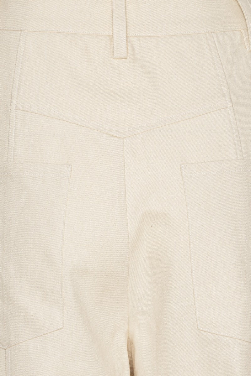 ROTATE Leinenmix Hose mit geshapten Bein