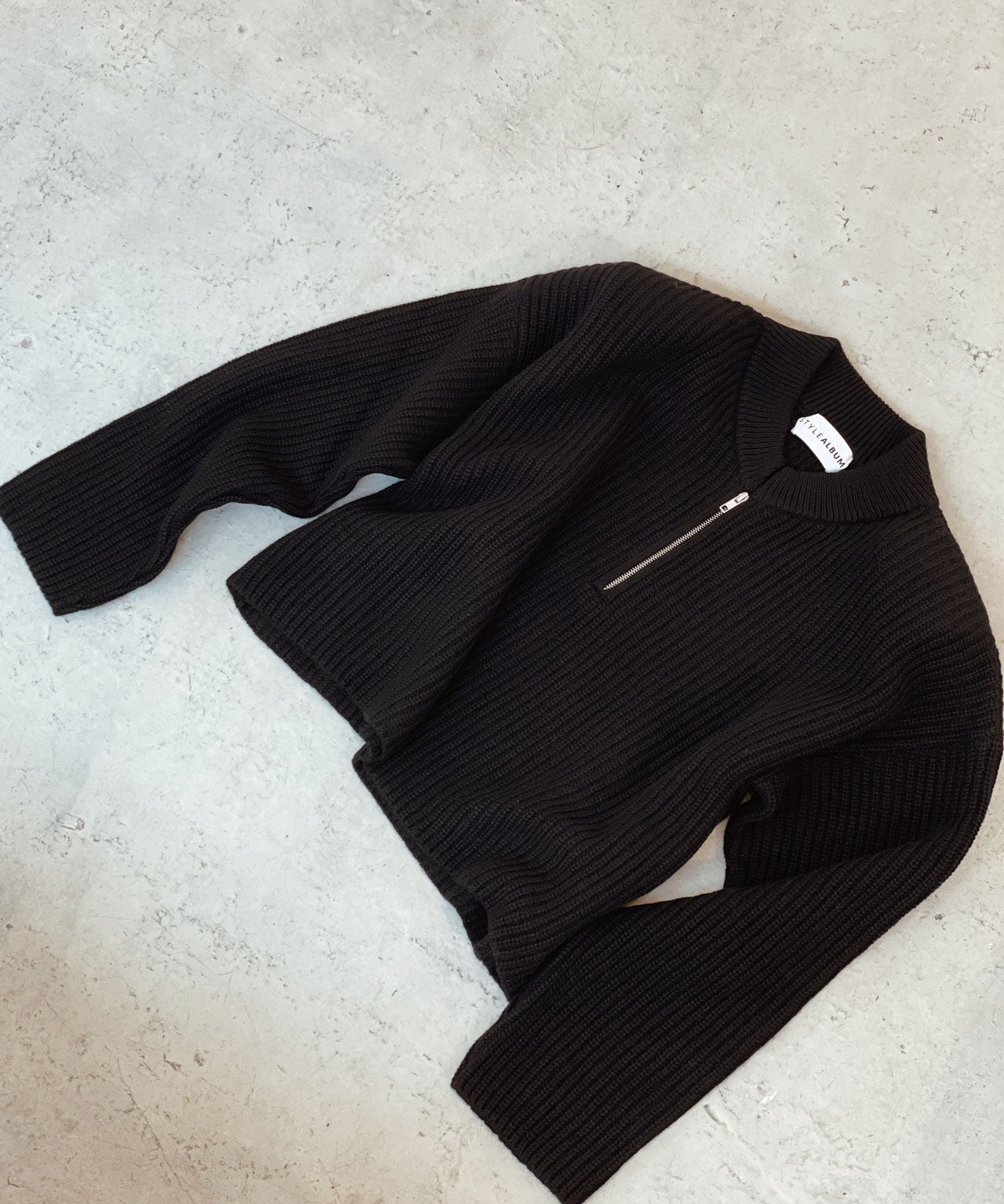 Verkürzter Ripptroyer im Woll-/Kaschmirmix