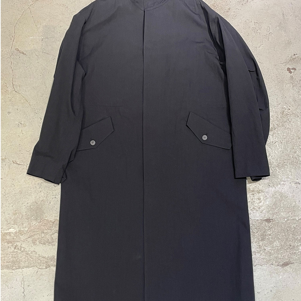 LE 17SEPTEMBRE HOMME Schwarzer Baumwollmantel, ovetsized