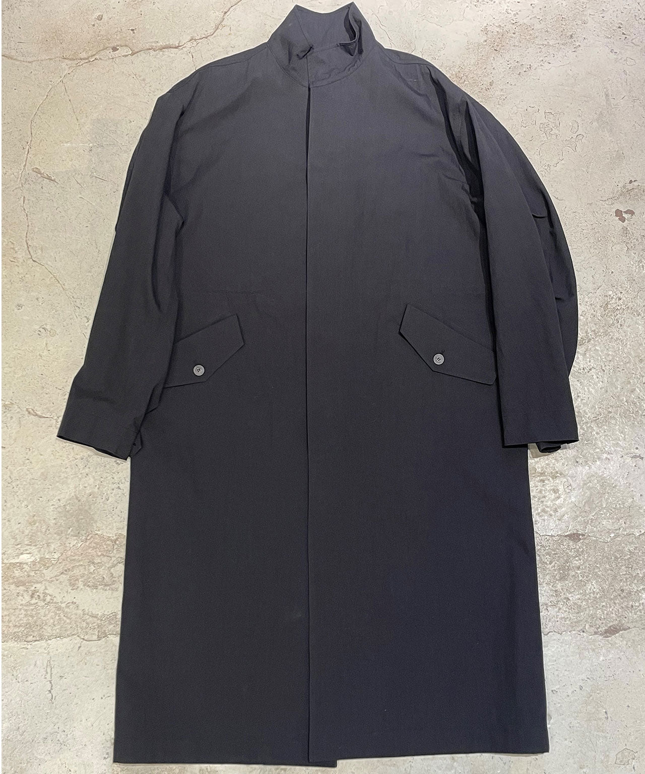 LE 17SEPTEMBRE HOMME Schwarzer Baumwollmantel, ovetsized