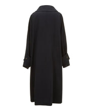 LE 17SEPTEMBRE Nachtblauer Mantel mit drapiertem Kragen