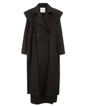 LE 17SEPTEMBRE Schwarzer, oversized Trenchcoat