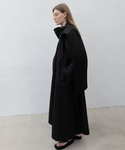 LE 17SEPTEMBRE Schwarzer, oversized Trenchcoat