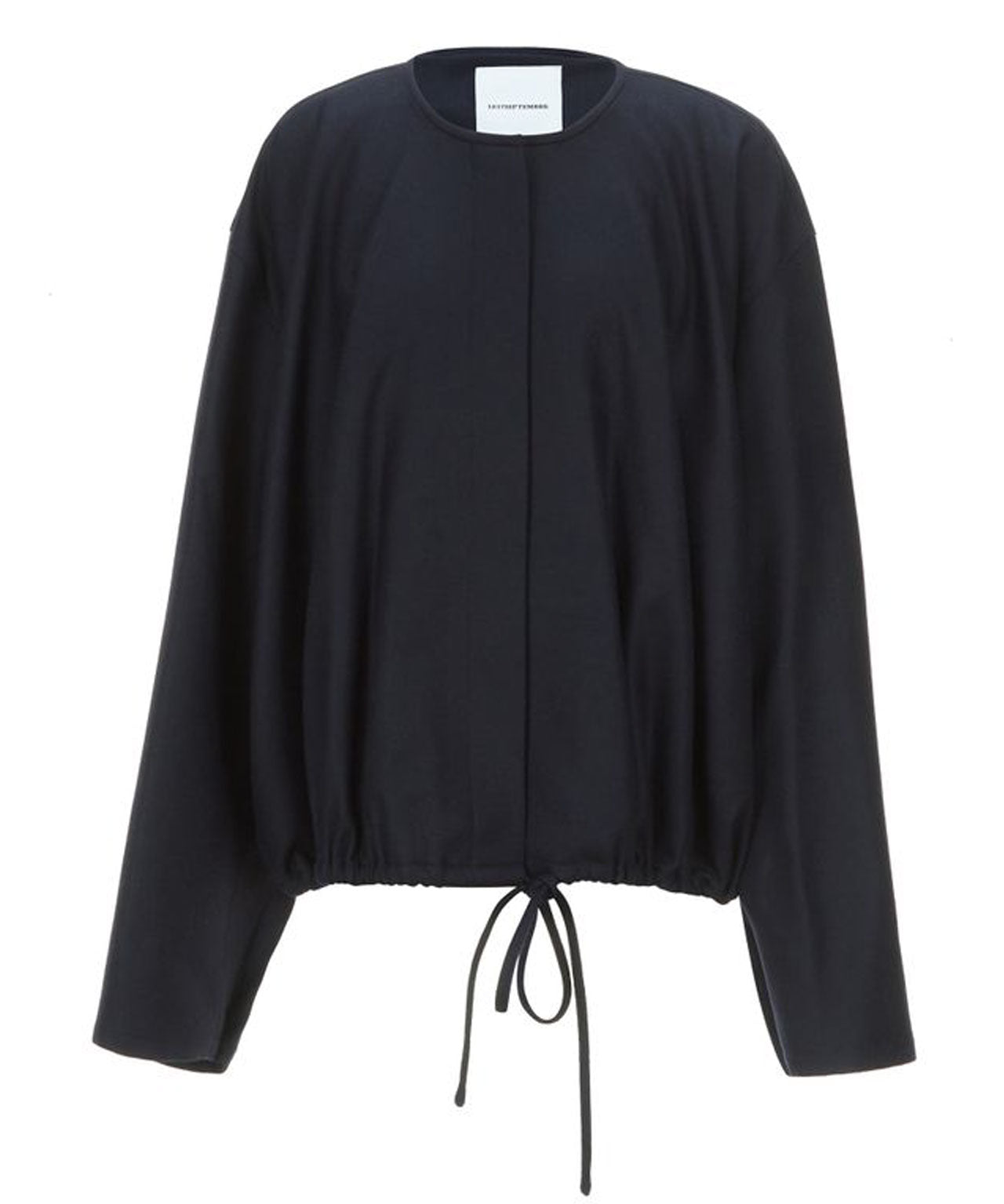 LE 17SEPTEMBRE Nachtblaue, verkürzte Wolljacke