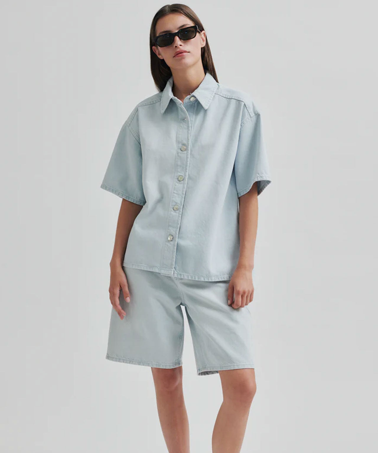 SECOND FEMALE Hellblaue Denimshorts