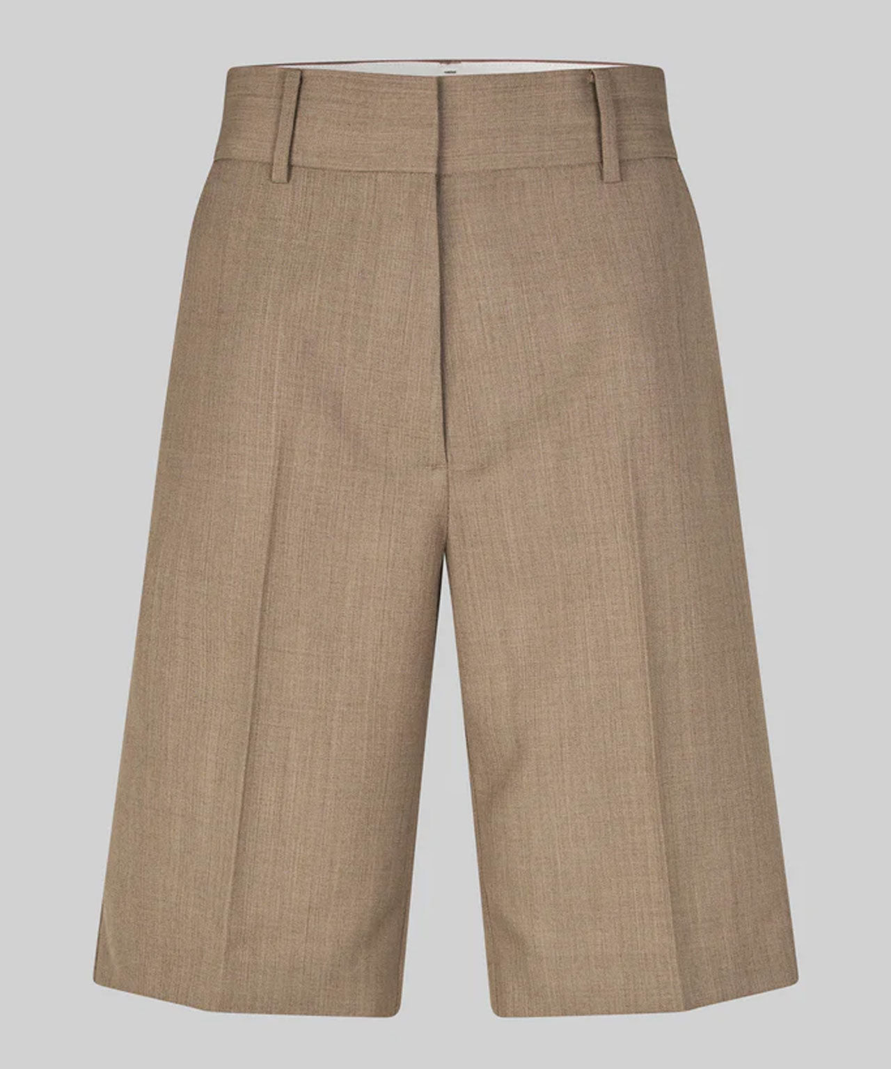 SECOND FEMALE Braune Anzugsshort aus einem Wollmix