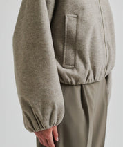 SECOND FEMALE Beige melierte Bomberjacke