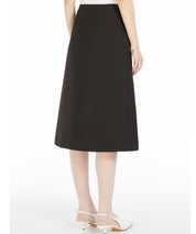 SPORTMAX Schwarzer Midirock in Wickeloptik