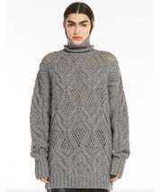 SPORTMAX Grauer, oversized Strick