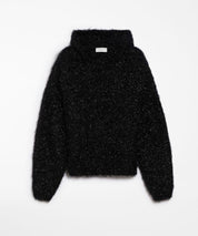 SPORTMAX Schwarzer Strickhoodie