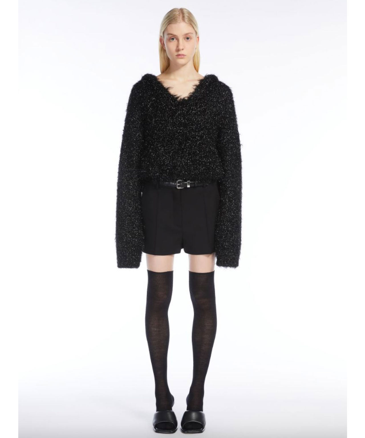 SPORTMAX Schwarzer Strickhoodie