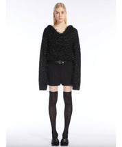 SPORTMAX Schwarzer Strickhoodie