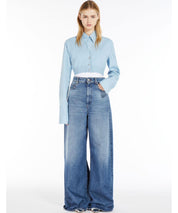 SPORTMAX Baggy Jeans mit weitem, ausgestellten Bein