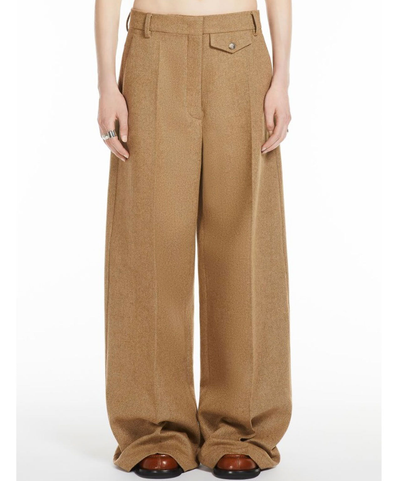 SPORTMAX Camelfarbene Anzughose