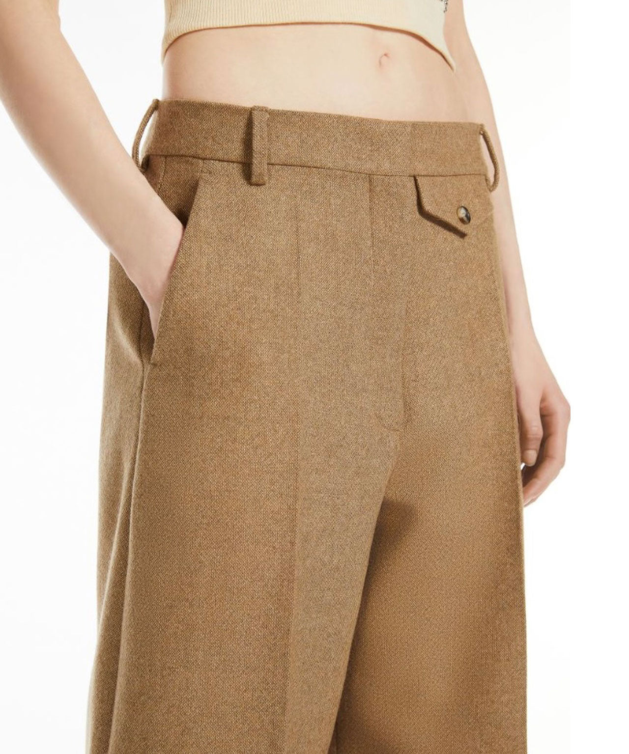 SPORTMAX Camelfarbene Anzughose