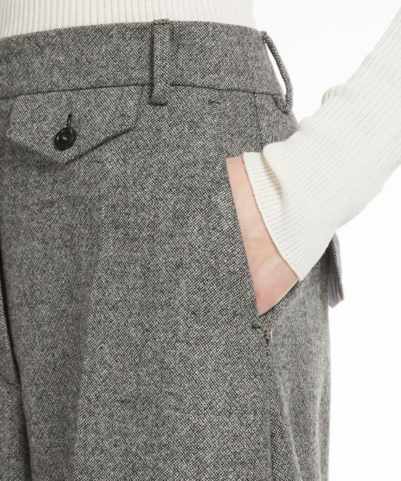 SPORTMAX Graumelierte Anzughose