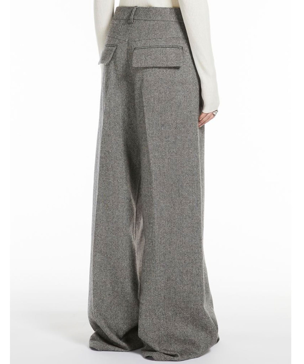 SPORTMAX Graumelierte Anzughose