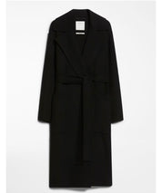 SPORTMAX Schwarzer Kimonomantel aus Schurwolle