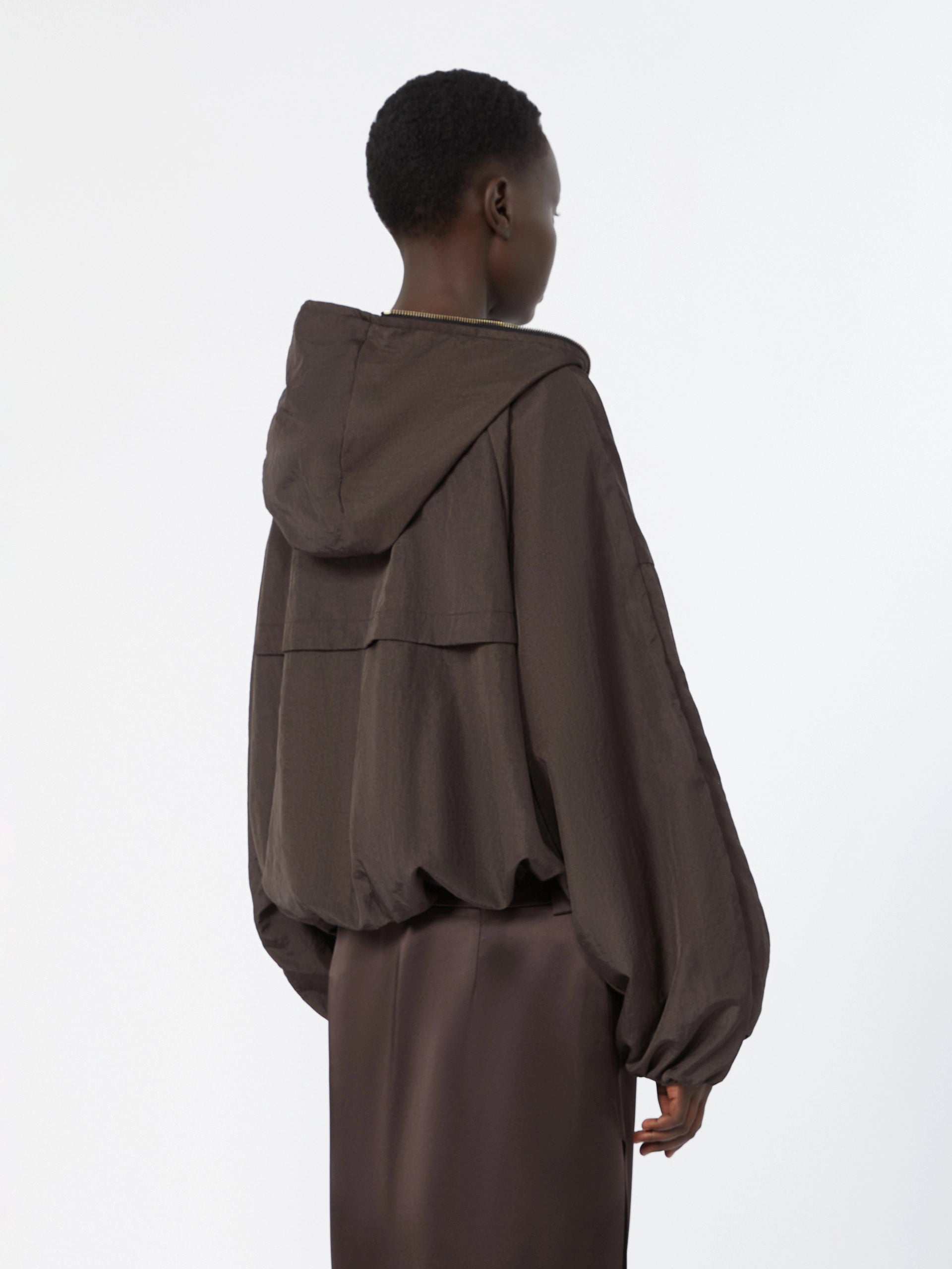 SPORTMAX Dunkelbrauner Techblouson