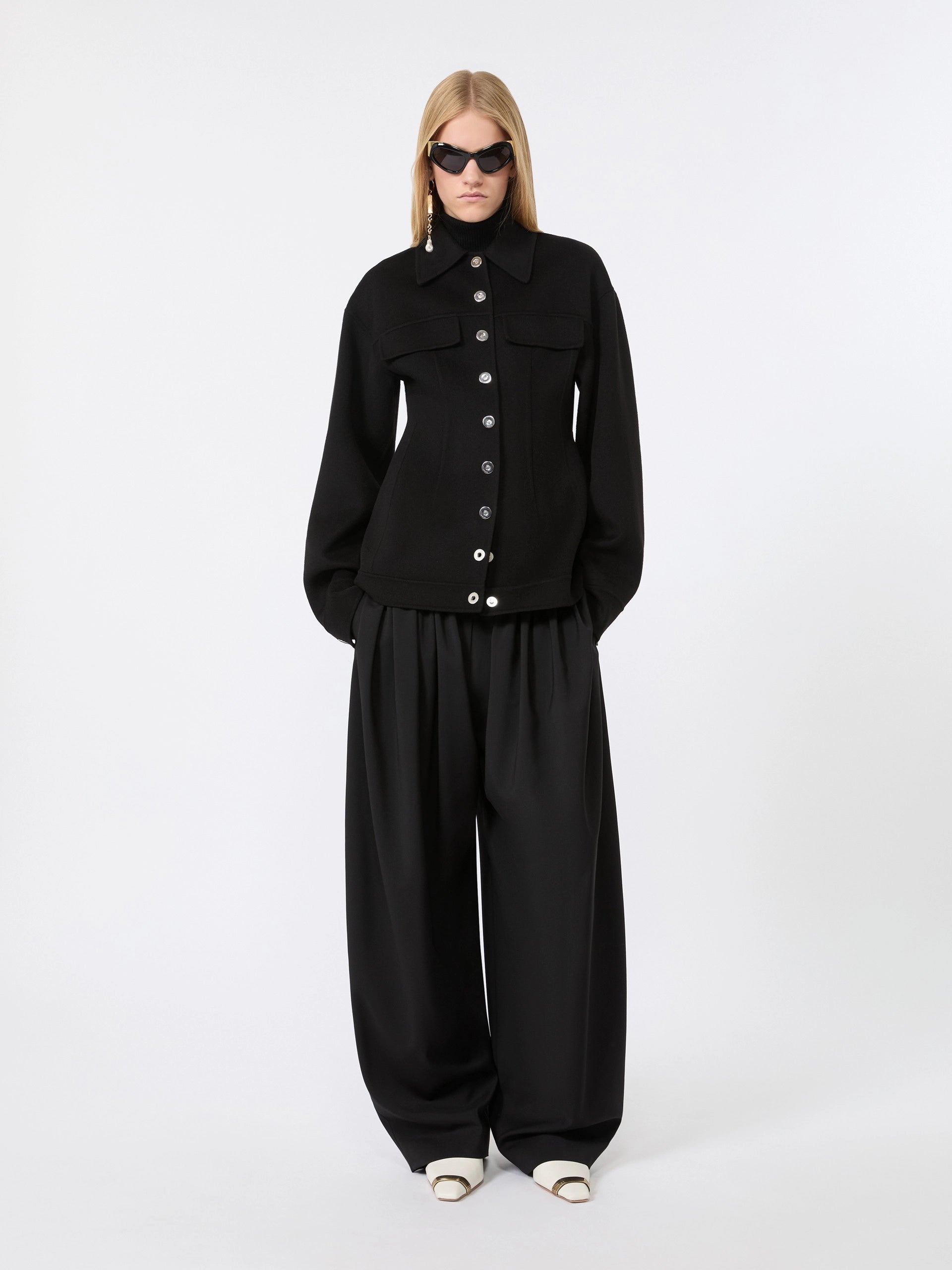 SPORTMAX Grüne Wolljacke