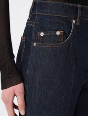 SPORTMAX Schmale Raw Denim mit Saum Detail