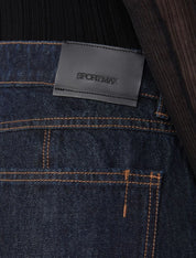 SPORTMAX Schmale Raw Denim mit Saum Detail