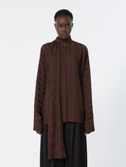 SPORTMAX Oversized Hemdbluse mit Halsbinde